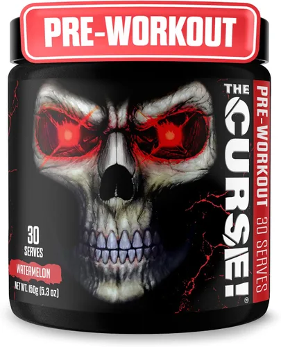 Vista 10 de JNX SPORTS The Curse! Polvo de preentrenamiento para hombres y mujeres, cafeína, beta-alanina, creatina, L-citrulina, 5 porciones, sabor a frambuesa