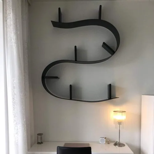Vista 7 de Kartell Estantería Bookworm de Ron Arad, paquete de 1, color negro opalino