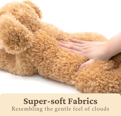 Vista 5 de IKASA Juguete de peluche grande de Labrador para perro, cachorro grande de 20 pulgadas, suave, lindo, esponjoso, peluche
