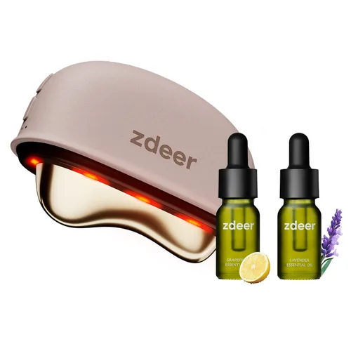 Vista 11 de ZDEER GS5 - Herramienta eléctrica calentada Gua Sha, masajeador facial de Rosa