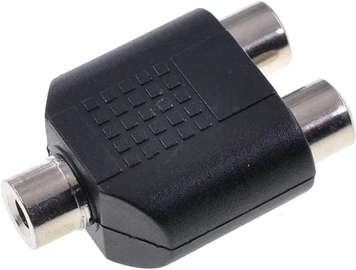 Vista 2 de 5 unids 0.138 in RCA Y Splitter Adaptador 1 Hembra a 2 Hembra para Audio Video AV TV Cable Convertir 3.5mm female to dual RCA female Y splitter