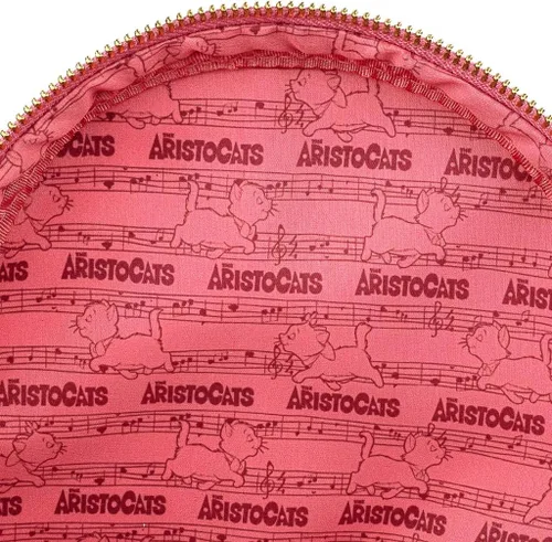 Vista 5 de Loungefly Disney Aristocats Piano Kitties - Bolso de hombro para mujer con doble correa