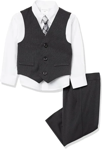 Vista 13 de Van Heusen Conjunto de chaleco formal de 4 piezas para bebés, chaleco, pantalones, camisa de vestir con cuello y corbata