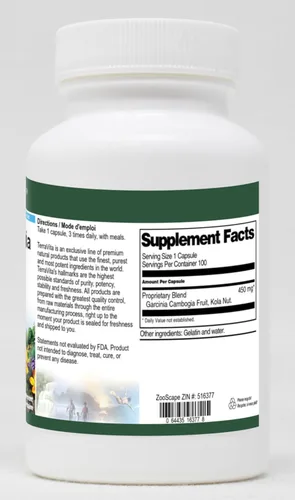 Vista 2 de Garcinia Cambogia y Kola Nut Combinación - 450 mg (100 Cápsulas, ZIN: 516377)