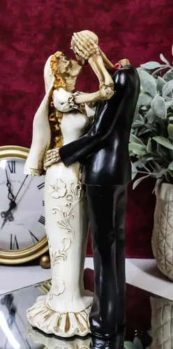 Vista 8 de Ebros Gift Figura de esqueleto eterno del Día de los Muertos para novia y novio, 11.25 pulgadas de alto, colección True Love Never Dies, escultura
