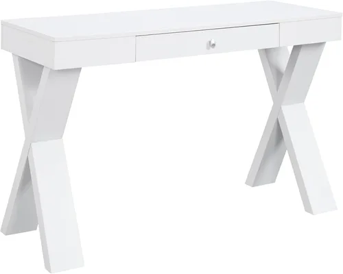 Vista 9 de Convenience Concepts Newport - Escritorio con 1 cajón, color marfil