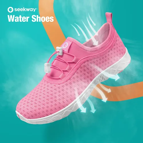 Vista 2 de SEEKWAY Zapatos de agua para hombre y mujer, secado rápido, zapatos acuáticos descalzos, playa, caminar, kayak, canotaje, deportes acuáticos SP006