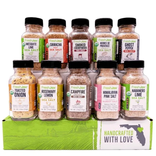 Vista 19 de FreshJax Gourmet especias y sazonadores, caja de regalo (juego de 5) Gourmet five-pack BBQ rub spices for steak, chicken, and seafood, making it