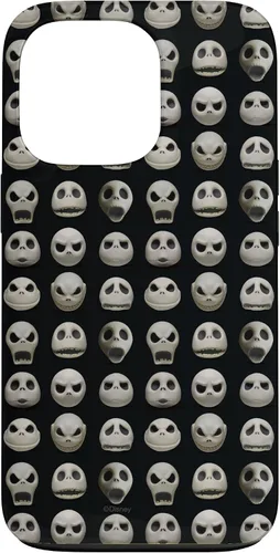 Vista 10 de Funda negra para iPhone 13 Pro Max Disney The Nightmare Before Christmas Jack Expressions