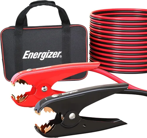 Vista 6 de Energizer Cables de puente para batería de automóvil, cables de refuerzo automotrices resistentes para arrancar baterías muertas o débiles con bolsa