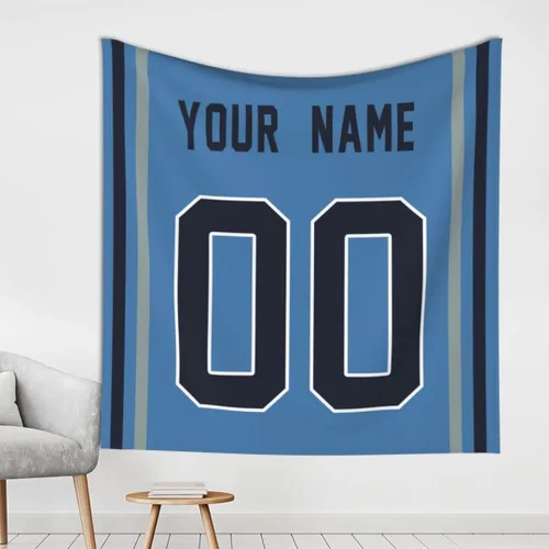 Vista 16 de Tapiz personalizado de fútbol americano personalizado con cualquier nombre, tapiz de 59 x 59 pulgadas, para colgar en la pared, gimnasio, deportes
