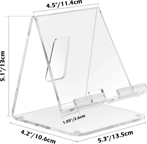 Vista 7 de Kamehame Soporte acrílico para tableta de escritorio, soporte transparente para iPad y Galaxy Tab (4-13 pulgadas)