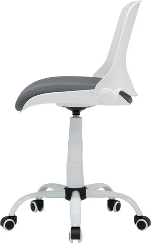 Vista 7 de Studio Designs - Silla giratoria plegable contorneada, silla de escritorio ergonómica con altura ajustable, respaldo plegable para almacenamiento
