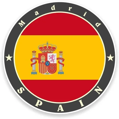 Vista 2 de Madrid España Redondo Metal 0.75" Solapa Pin Sombrero Camisa Pin Tie Tack Pinback, Metal