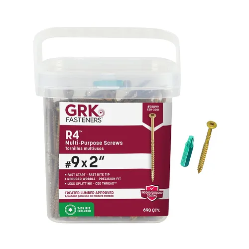 Vista 22 de GRK Fasteners R4™ #9 x 1-1/2" Tornillos multiusos para enmarcar, 820 PCS