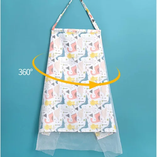 Vista 8 de Funda de algodón para lactancia, tela de malla ajustable, suave, transpirable, sin químicos, cobertura de 360°, cubierta de lactancia para lactancia