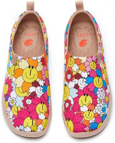 Vista 14 de UIN Mocasines casuales para mujer, de viaje, pintados, para caminar, ligeros, cómodos, de lona, tenis de moda