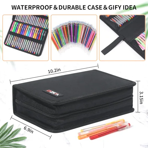 Vista 6 de Paquete de 202 bolígrafos de gel para libros de colorear para adultos, 104 bolígrafos de artista que incluyen 100 bolígrafos de colores, 4