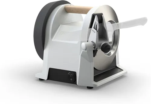 Vista 7 de Afilador de cuchillos de cocina Tormek T-1 para uso doméstico - NEGRO KARBON - Versión EE. UU. - Inglés (Verde ceniza)
