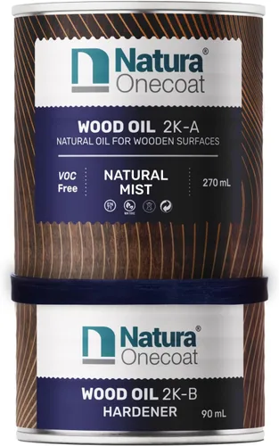 Vista 46 de Aceite Mancha para Madera - 769 pies² - 1.3 L, Blanco – Acabado de Madera para Muebles de Interior y Pisos - Aceite de Madera de Linaza - Secado
