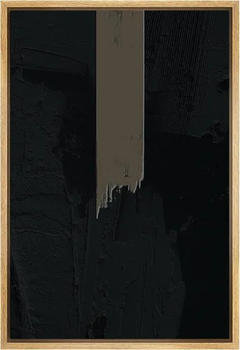 Vista 32 de SIGNWIN Lienzo enmarcado para pared, bosque blanco y negro, pino, ilustraciones de naturaleza silvestre, arte moderno, rústico, decorativo