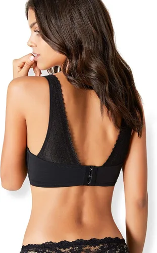 Vista 2 de Rolewpy Bralette de encaje para mujer extraíble acolchado con corte en V profundo sin hilos
