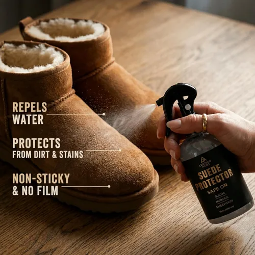 Vista 3 de Protector de gamuza compatible con botas Ugg (10 onzas) – Spray impermeabilizante para botas de gamuza, zapatos, chaquetas, accesorios – Spray