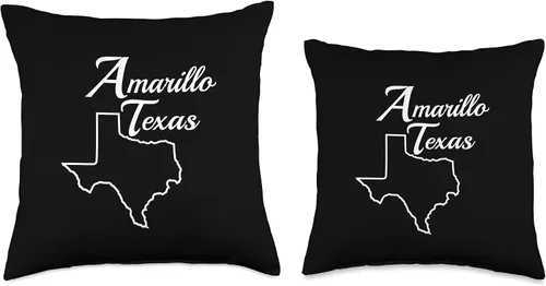 Vista 3 de Amarillo Texas Throw Pillow
