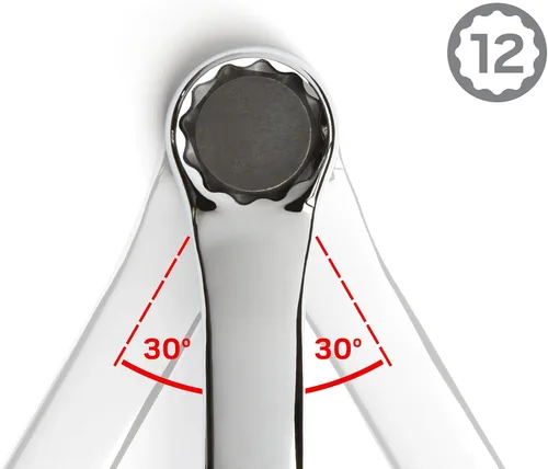 Vista 5 de TEKTON 1 llave de extremo de caja de desplazamiento de 45 grados de 1-1/16 pulgadas WBE23325