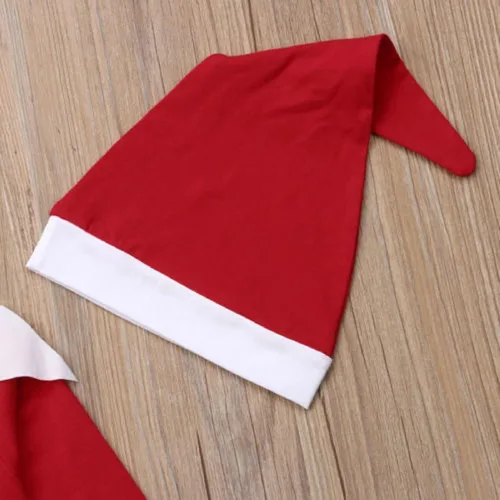 Vista 5 de DNOMAID YZARC Traje de bebé recién nacido, disfraz de elfo de Papá Noel, manga larga, mameluco con sombrero