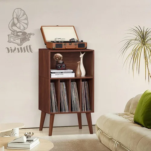 Vista 45 de Lerliuo - Soporte para tocadiscos, soporte para tocadiscos negro con capacidad para hasta 160 álbumes