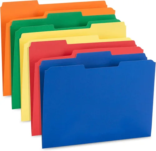 Vista 7 de Blue Summit Supplies 100 carpetas de archivos, cartas, colores surtidos