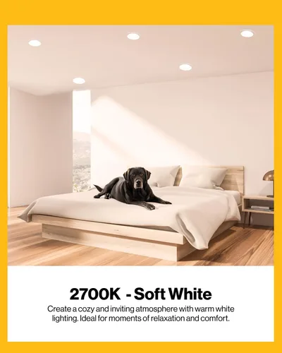 Vista 3 de Sunco Paquete de 6 Bombillas LED BR30, Alto Rendimiento 1200 Lúmenes, Luces de Inundación para Interiores, 11W Equivalente a 65W, 2700K Blanco