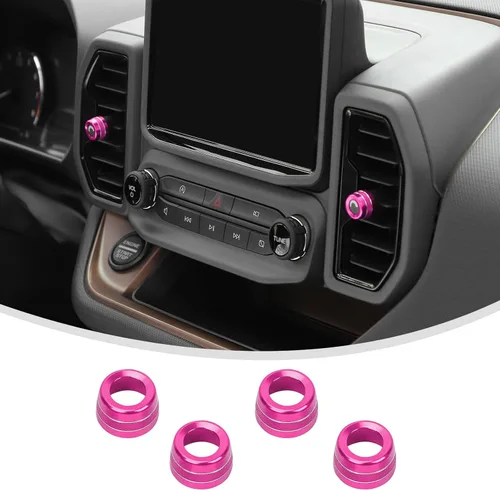 Vista 11 de Linskip Fundas de aluminio para perilla de ventilación compatibles con Ford Bronco Sport 2021-2024, kit de molduras de perilla de ventilación