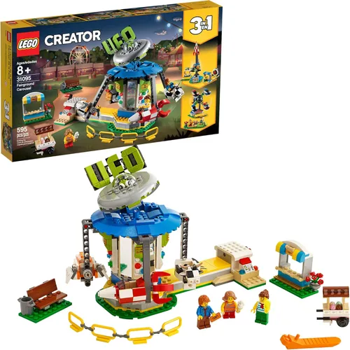 Vista 3 de LEGO Creator 31095 Fairground Carousel 31095 Kit de construcción (595 piezas)