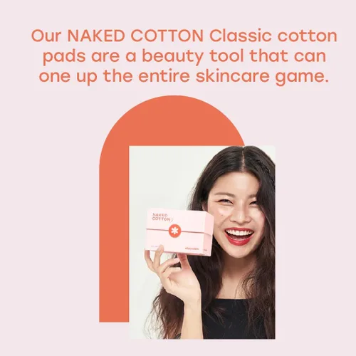 Vista 2 de White Rabbit Naked Cotton Classic - Almohadillas de algodón 100% premium para uso de tóner, removedor de maquillaje y máscaras Sin blanquear, sin