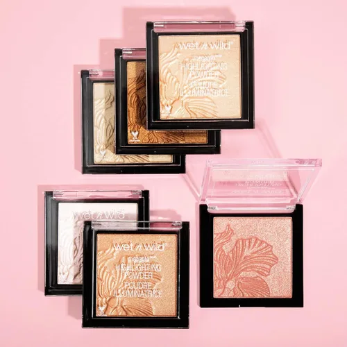 Vista 3 de wet n wild MegaGlo - Polvo resaltador, maquillaje iluminador, brillo brillante, tiempo de floración de oro rosa rosa Bloom Time