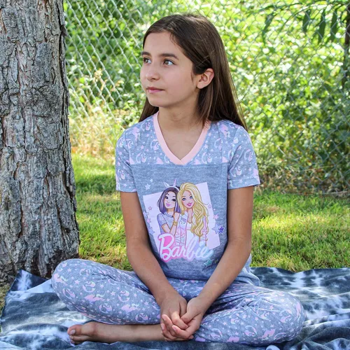 Vista 3 de INTIMO Conjunto de Pijama de Jogger de Unicornio Barbie Skipper para Niñas Barbie