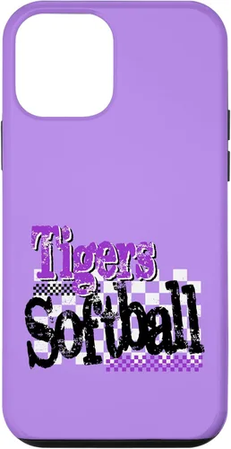 Vista 16 de Tigers Softball Mom Purple Tiger Pride Game Day School Case for iPhone 17