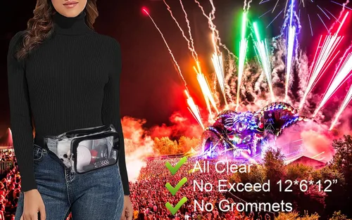 Vista 6 de Riñonera holográfica para mujer, diseño iridiscente, linda, para la cintura, a la moda, para fiestas rave, eventos, juegos, #7 Riñonera transparente