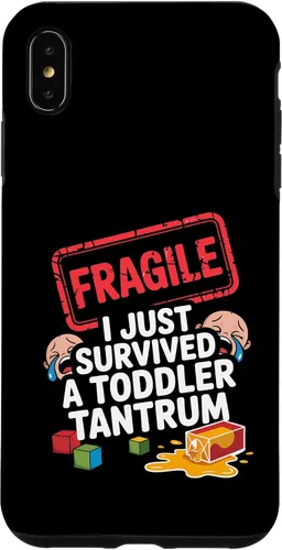 Vista 11 de Fragile I Survived a Toddler Tantrum Funny Parent Graphic Case for iPhone 16