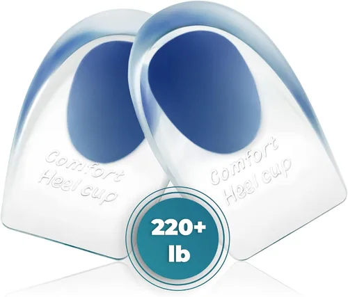 Vista 12 de Taloneras para tendinitis de Aquiles y fascitis plantar - Paquete de 6 plantillas de gel para zapatos para alivio del dolor de talón, soporte