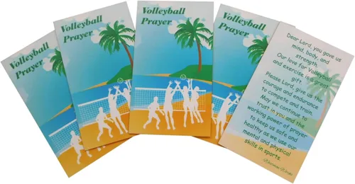 Vista 5 de Westmon Works Paquete de 10 tarjetas de oración de voleibol para jugadores hechas en Estados Unidos