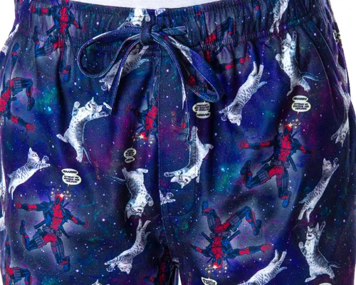 Vista 3 de Marvel Deadpool and Kittens In Space - Pantalones de pijama para hombre