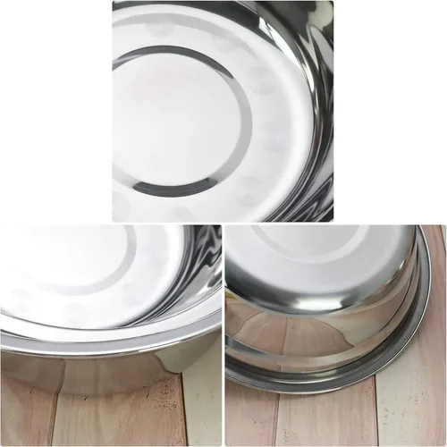 Vista 3 de 6 cuencos para mezclar ensaladas, tazón de acero inoxidable para cocinar y hornear