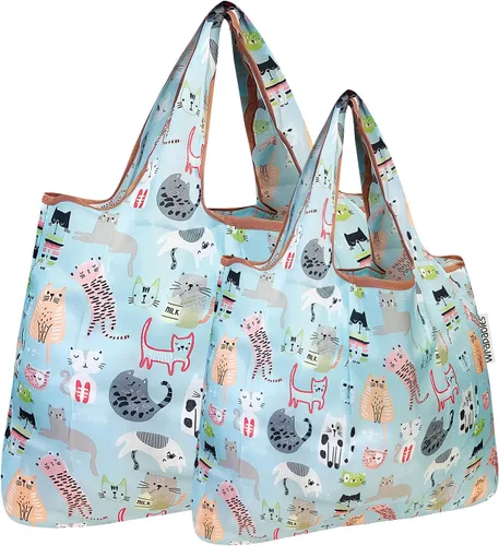 Vista 9 de allydrew Large Foldable Tote Nylon Reusable Grocery Bags