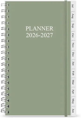 Vista 12 de Agenda/calendario de bolsillo 2024, organizador semanal y mensual A6 + diario p/realizar seguimiento de objetivos, fácil organización de tu vida Azul