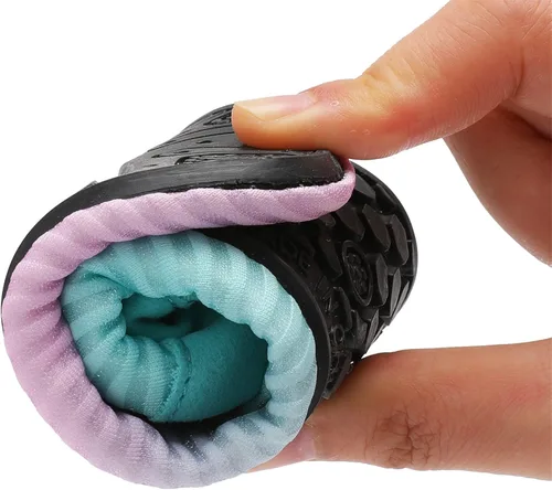 Vista 5 de Scurtain - Zapatos acuáticos para niños, calcetines acuáticos de secado rápido con sensación de pies descalzos para niños, niñas y bebés con suela