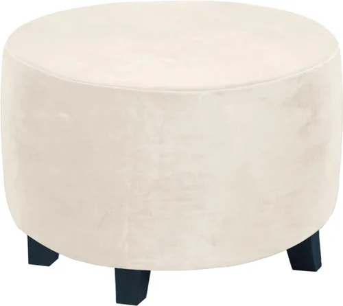 Vista 14 de H.VERSAILTEX Terciopelo de lujo de felpa de una pieza, rectangular, elástica, funda plegable para taburete o almacenamiento, cubierta elástica