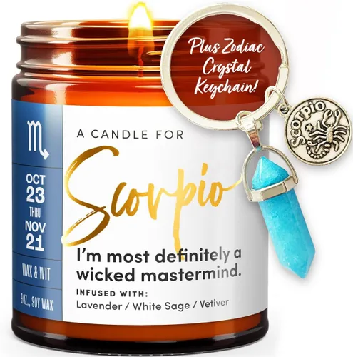 Vista 22 de WAX & WIT Regalos de Acuario para mujeres, vela de Acuario, regalo del zodiaco, regalos de astrología para mujeres, vela del zodiaco, regalo